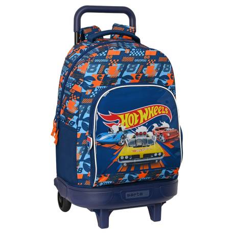 MOCHILA SAFTA GRANDE CON RUEDAS HOT WHEELS SPEED CLUB 450X330X220 MM