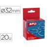ANILLA BISAGRA APLI NIQUELADA DIAMETRO 32 MM CAJA DE 20 UNIDADES