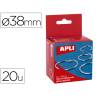 ANILLA BISAGRA APLI NIQUELADA DIAMETRO 38 MM CAJA DE 20 UNIDADES