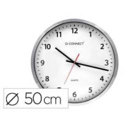 Reloj de pared de Q-Connect cromado 60 cm