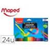LAPICES DE COLORES MAPED COLOR PEPS INFINITY CAJA DE 24 COLORES SURTIDOS