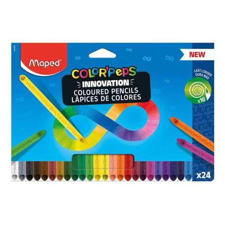  Lápices de colores, 24 colores por caja, 6 cajas