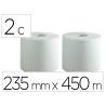 PAPEL SECAMANOS BUNZL GREENSOURCE AIR LAID 2 CAPAS CELULOSA BLANCA 235 MM X 450 MT PAQUETE DE 2 ROLLOS