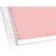 Bloc Liderpapel Din A4 micro crafty cuadrícula 5mm 5 bandas 4 taladros tapa forrada 90 gr 120 hojas color rosa