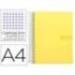 Bloc Liderpapel Din A4 micro crafty cuadrícula 5mm 5 bandas 4 taladros tapa forrada 90 gr 120 hojas color amarillo