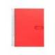 Bloc Liderpapel Din A4 micro crafty cuadrícula 5mm 5 bandas 4 taladros tapa forrada 90 gr 120 hojas color rojo