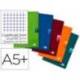 Libreta Escolar Liderpapel Scriptus Grapada Din A5+ 48H Cuadrícula 5 mm de Colores Surtidos