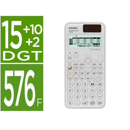 Calculadora casio fx-991sp cw iberia classwiz cientifica 560 funciones 9 memorias 10+2 digitos 5 idiomas con tapa