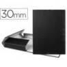 Carpeta de proyectos Liderpapel de carton con gomas Paper Coat negro