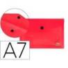 Carpeta dossier broche Liderpapel DIN A7 polipropileno 180 micras 50 hojas color rojo