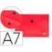 Carpeta dossier broche Liderpapel DIN A7 polipropileno 180 micras 50 hojas color rojo