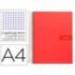 Bloc Liderpapel Din A4 crafy cuadrícula 4mm tapa forrada 90 gr 80 hojas color rojo