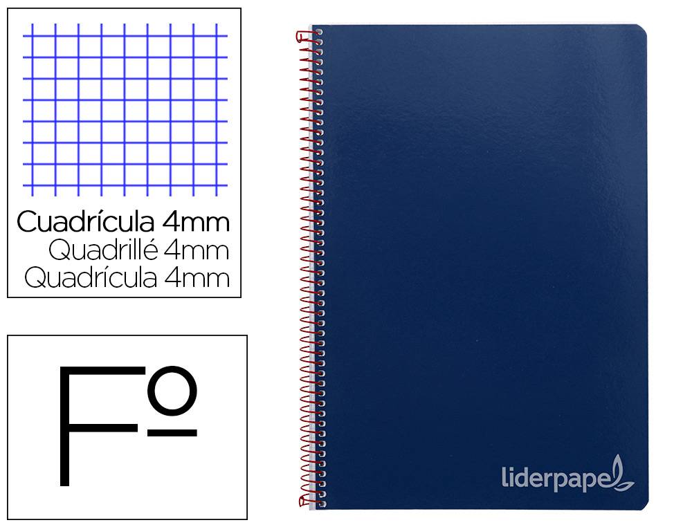 Cuaderno folio lamela 2.5mm tapa dura azul