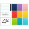 Cuaderno espiral Liderpapel Tamaño cuarto Tapa dura Pauta ancha 3,5 mm 75 g/m2 Con margen Colores surtidos (no se puede elegir)