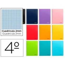 Cuaderno espiral Liderpapel cuarto smart Tapa blanda 80h 60gr Milimetrado 2mm Colores surtidos (no se puede elegir)