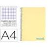 Bloc Liderpapel Din A4 wonder cuadrícula 4mm tapa polipropileno 90 gr color amarillo