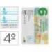 Recambio Liderpapel cuarto 2 taladros 70 gr cuadriculado pautado 6 mm