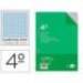 Recambio Liderpapel Cuarto 6 taladros 60gr cuadrícula 2mm