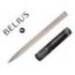 BOLIGRAFO BELIUS ROCKET B ALUMINIO COLOR MINIMALISTA GRIS TINTA AZUL CAJA CILINDRICA