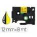 Cinta tze-631 Amarillo/Negro Q-connect 12mm x 8 mt.