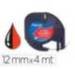 Cinta Letratag Negro/Rojo Q-connect 12mm x 4mt