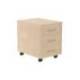 CAJONERA ROCADA CON TRES CAJONES SERIE STORE 58X40X59,5 CM ACABADO AB01 ALUMINIO/HAYA