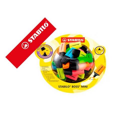 ROTULADOR STABILO BOSS MINI FLUORESCENTE EXPOSITOR BOMBONERA DE 50 UNIDADES COLORES SURTIDOS