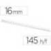 CANUTILLO Q-CONNECT REDONDO 16 MM PLASTICO BLANCO CAPACIDAD 145 HOJAS CAJA DE 50 UNIDADES