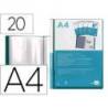 Carpeta Canguro Liderpapel DIN A4 poliporpileno 20 fundas color verde
