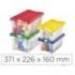 CAJA MULTIUSOS FAIBO TRANSPARENTE CON ASAS Y TAPA COLORES CAPACIDAD 9,2 L 371X226X160 MM