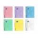 LIBRETA GRAPADA OXFORD OPENFLEX TAPA PLASTICO DIN A4 48 HOJAS HORIZONTAL COLORES PASTEL SURTIDOS