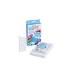 SELLO MARCADOR DE ROPA MARKY INFANTIL AZUL INCLUYE TINTA KIT DE ETIQUETAS Y CINTA TERMOADHESIVA