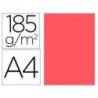 Cartulina Gvarro color coral A4 185 g/m2 Paquete de 50