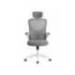 SILLA Q-CONNECT ERGONOMICA PAL ERMO MALLA BASE NYLON ALT MAX 1300 ANC 610 PROF 600 RUEDAS PREMIUM COLOR BLANCO GRIS