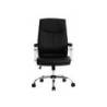 SILLA Q-CONNECT DIRECCION MODE NA SIMIL PIEL BASE METALICA ALT MAX 1210 ANC 630 PROF 650 MM RUEDAS PREMIUM COLOR NEGRO