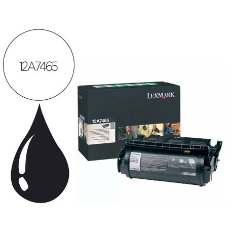 TONER LEXMARK LASER 12A7465 COLOR NEGRO