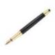 PLUMA Y ESTUCHE CUERO BELIUS PASSION DOR ALUMINIO TEXTURA CEPILLADA COLOR NEGRO Y DORADO TINTA AZUL CAJA DISEÑO