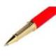 BOLIGRAFO BELIUS PASSION DOR ALUMINIO TEXTURA CEPILLADA COLOR ROJO Y DORADO TINTA AZUL CAJA DE DISEÑO PUNTA 0.8MM