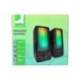 ALTAVOCES Q-CONNECT GAMING BLUETOOTH CON ILUMINACIÓN RGB POTENCIA MAXIMA 2X3W CONTROL DE VOLUMEN COLOR NEGRO