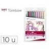 ROTULADOR TOMBOW DUAL BRUSH DOBLE PUNTA PINCEL MANGA SHOJO ESTUCHE DE 10 UNIDADES COLORES SURTIDOS