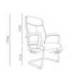 SILLA Q-CONNECT ESCRITORIO MOD ENA SIMIL PIEL BASE METALICA ALT MAX 1050 ANC 630 PROF 650 COLOR CREMA