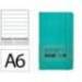 CUADERNO CON GOMILLA ANTARTIK NOTES TAPA BLANDA A6 RAYAS TURQUESA 100 HOJAS 80 GR FSC