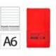 CUADERNO CON GOMILLA ANTARTIK NOTES TAPA BLANDA A6 RAYAS ROJO 100 HOJAS 80 GR FSC