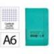 CUADERNO CON GOMILLA ANTARTIK NOTES TAPA DURA A6 HOJAS CUADRICULA TURQUESA 100 HOJAS 80 GR FSC