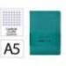 CUADERNO CON GOMILLA ANTARTIK NOTES TAPA DURA A5 HOJAS CUADRICULA VERDE AGUAMARINA 100 HOJAS 80 GR