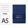CUADERNO CON GOMILLA ANTARTIK NOTES TAPA DURA A5 HOJAS PUNTOS AZUL MARINO 100 HOJAS 80 GR FSC