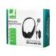 AURICULAR Q-CONNECT BIAURAL DIADEMA CON MICROFONO Y CONTROL DE VOLUMEN CONEXION USB COLOR NEGRO