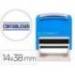 SELLO ENTINTADO AUTOMATICO Q-CONNECT CONTABILIZADO ALMOHADILLA 14X38 MM COLOR AZUL