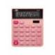CALCULADORA LIDERPAPEL SOBREMESA XF23 10 DIGITOS SOLAR Y PILAS COLOR ROSA 127X105X24 MM