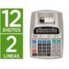 CALCULADORA LIDERPAPEL IMPRESORA PANTALLA PAPEL 58 MM 12 DIGITOS IMPRESION BICOLOR BLANCA 225X158X56 MM